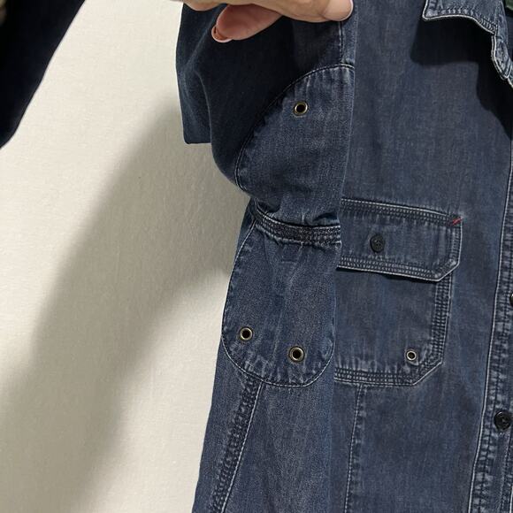 Vtg Ralph Lauren Jean Company Denim Shirt Large Button Down Long Sleeve Cotton - Picture 7 of 14